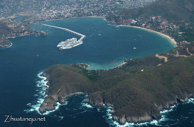 possible graphic of proposed new cruise ship pier in Zihuatanejo Bay possible graphic of proposed new cruise ship pier in Zihuatanejo Bay